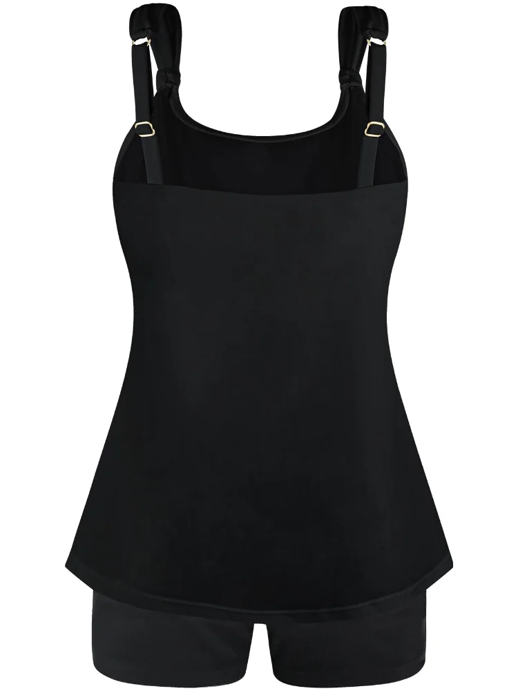 Ocean Blues Blouson Tankini Set with Boyshorts, view 3