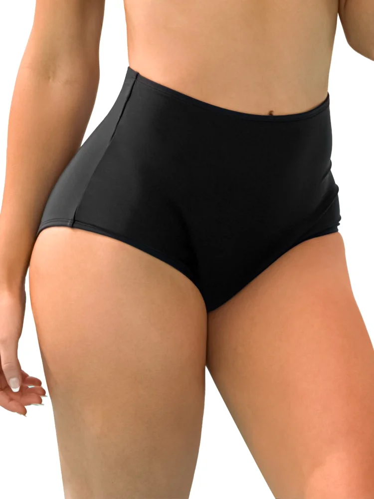 Ocean Blues High-Waisted Full-Coverage Bikini Bottom, view 3