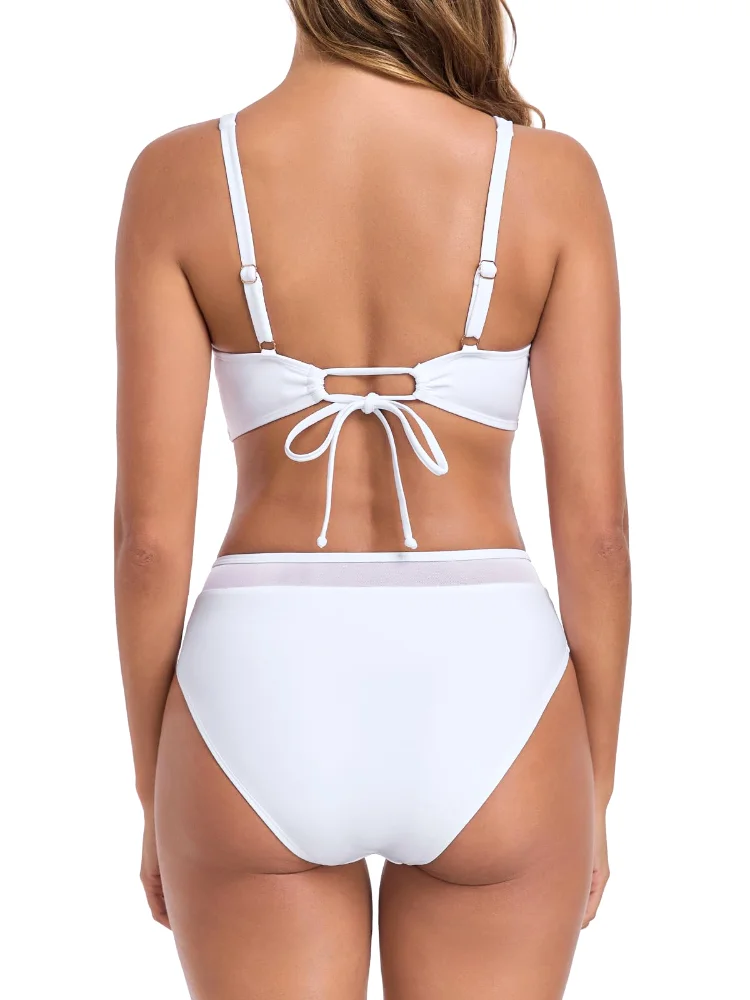 Ocean Blues High-Waisted Mesh Bikini Set, view 3