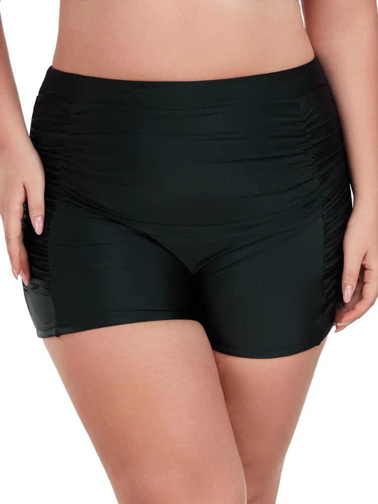 Ocean Blues Plus-Size 3-Inch Boyleg Board Shorts, view 2