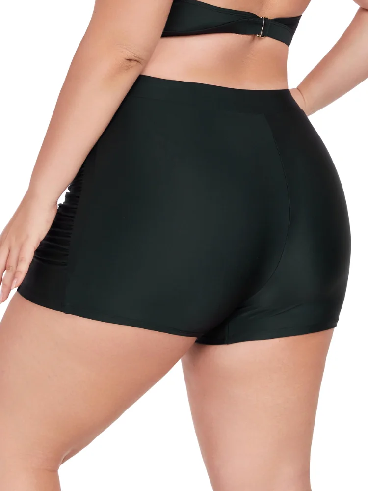 Ocean Blues Plus-Size 3-Inch Boyleg Board Shorts, view 3