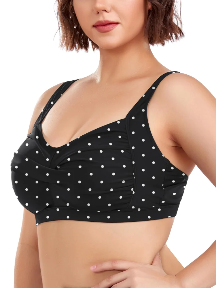 Ocean Blues Plus-Size Twist-Front Bikini Top, view 2