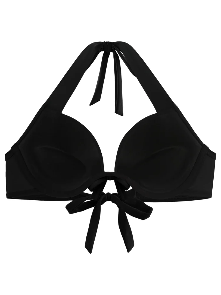 Ocean Blues Push-Up Halter Bikini Top, view 3