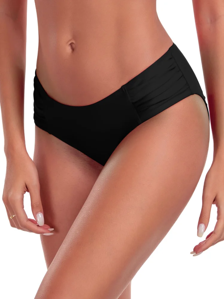 Ocean Blues Ruched-Side Swim Bottom, view 2