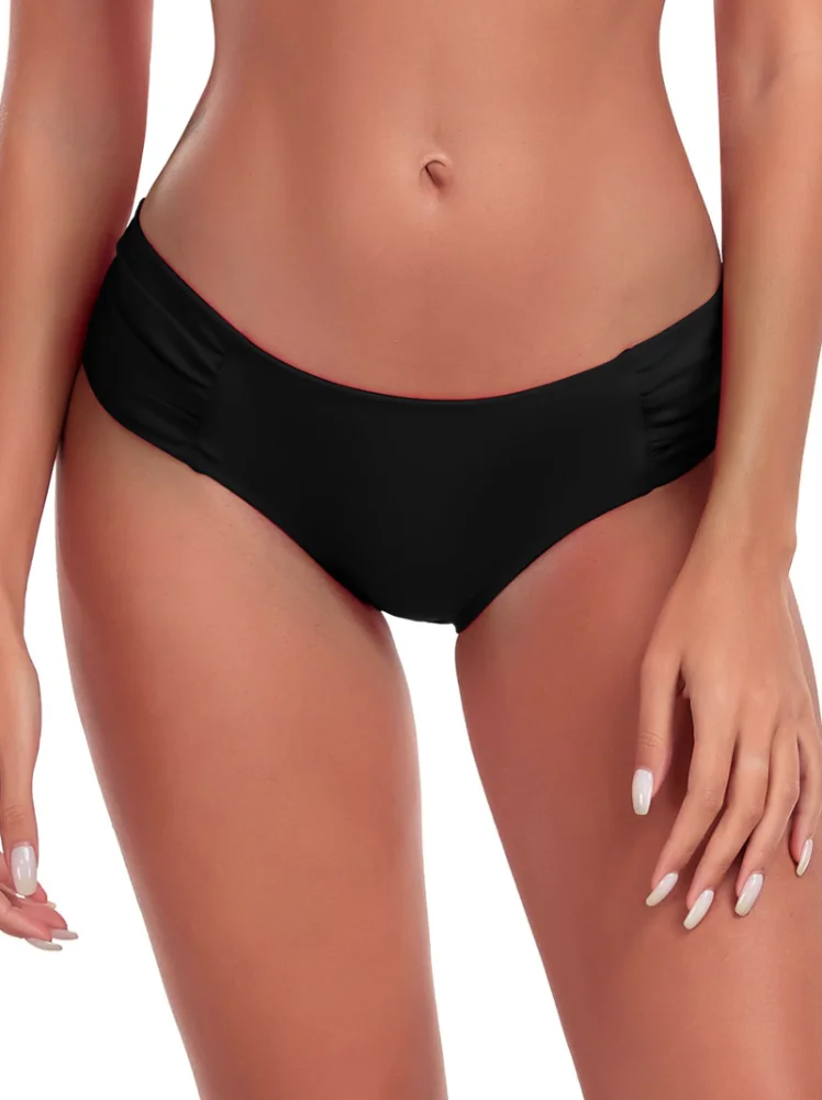Ocean Blues Ruched-Side Swim Bottom, view 3