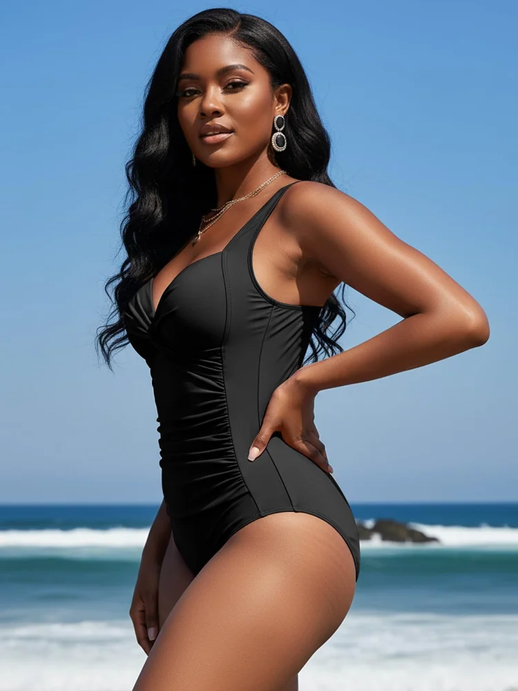 Ocean Blues Slimming Molded-Cup One-Piece, view 3