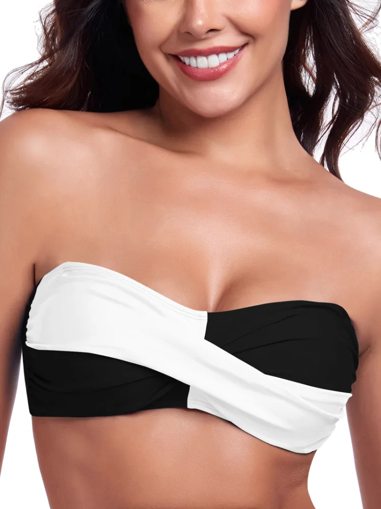 Ocean Blues Strapless Twist Bikini Top