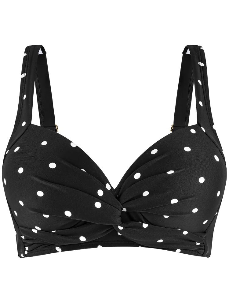 Ocean Blues Twist-Front Molded-Cup Bikini Top